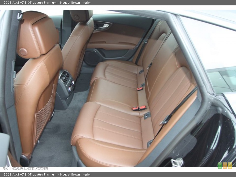 Nougat Brown Interior Rear Seat for the 2013 Audi A7 3.0T quattro Premium #78645829