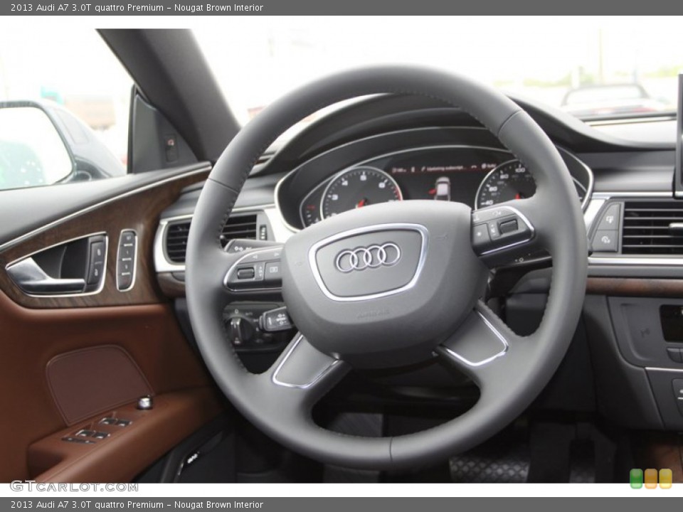 Nougat Brown Interior Steering Wheel for the 2013 Audi A7 3.0T quattro Premium #78645865