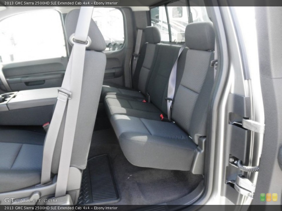 Ebony Interior Rear Seat for the 2013 GMC Sierra 2500HD SLE Extended Cab 4x4 #78645892