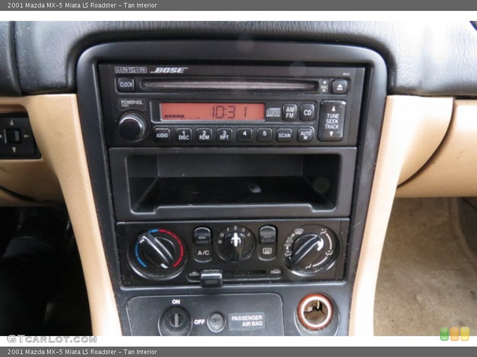 Tan Interior Controls for the 2001 Mazda MX-5 Miata LS Roadster #78645967