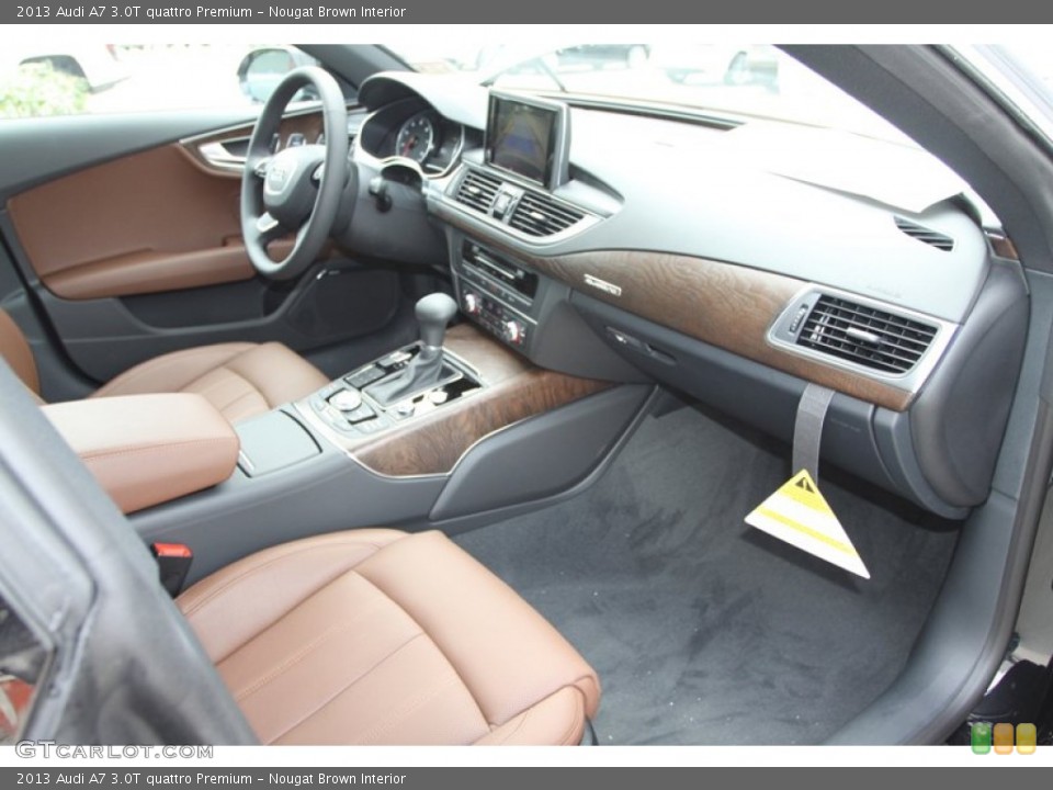 Nougat Brown Interior Dashboard for the 2013 Audi A7 3.0T quattro Premium #78646054