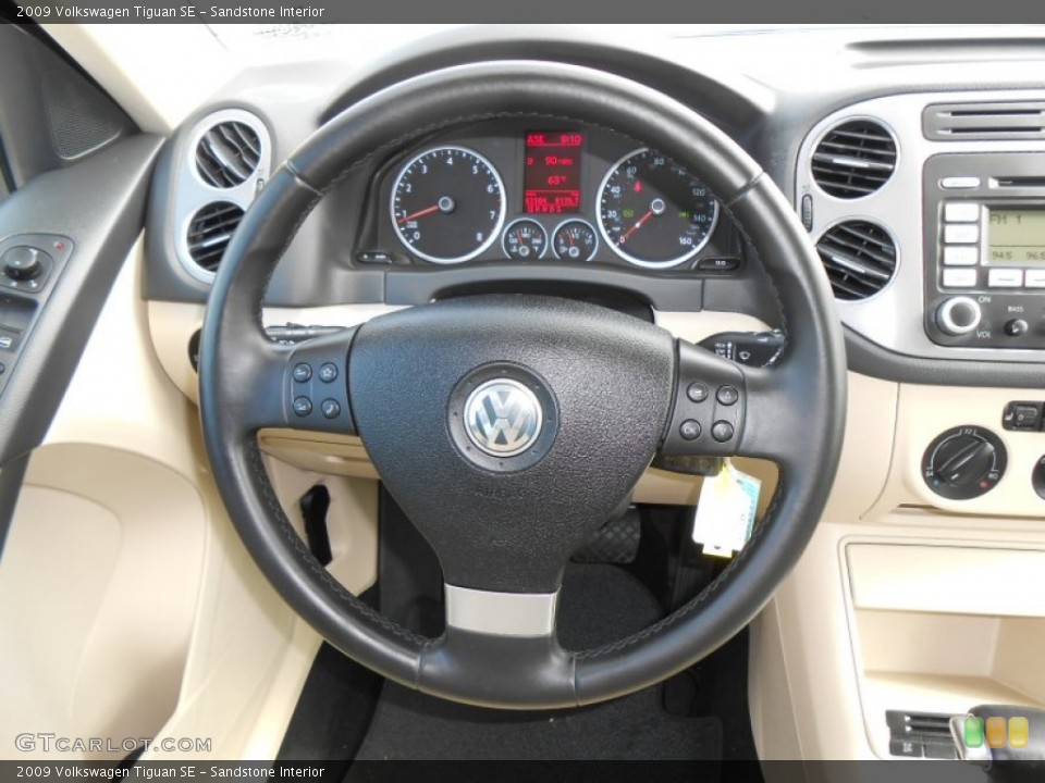 Sandstone Interior Steering Wheel for the 2009 Volkswagen Tiguan SE #78647242