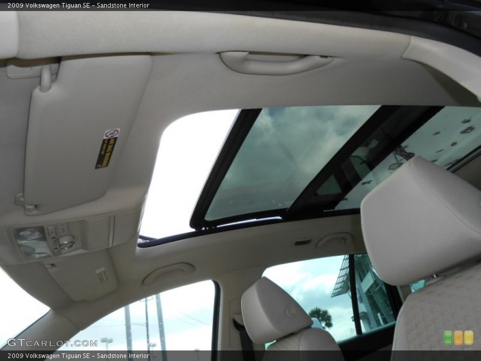 Sandstone Interior Sunroof for the 2009 Volkswagen Tiguan SE #78647488