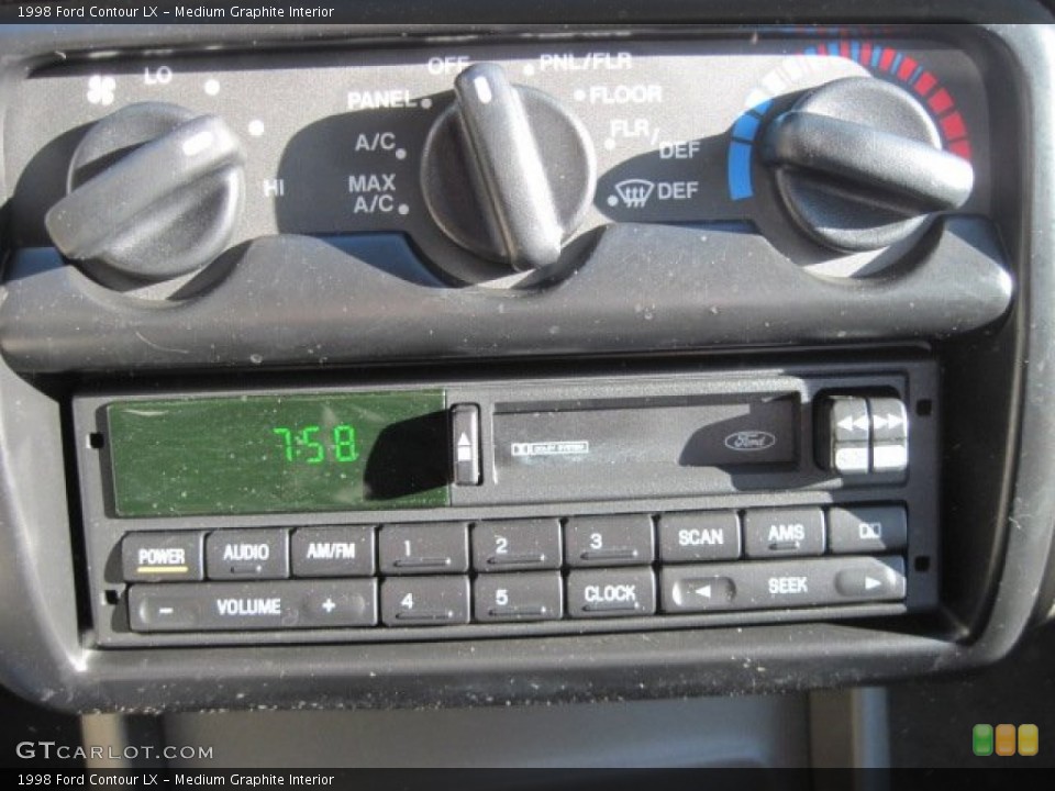 Medium Graphite Interior Controls for the 1998 Ford Contour LX #78648775