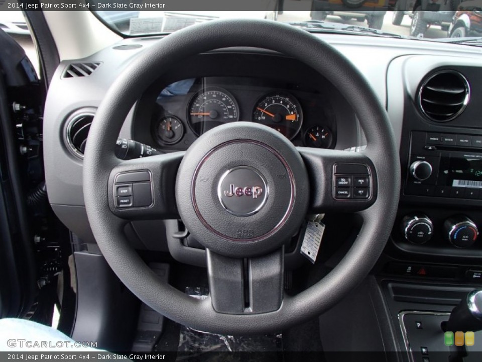 Dark Slate Gray Interior Steering Wheel for the 2014 Jeep Patriot Sport 4x4 #78648982
