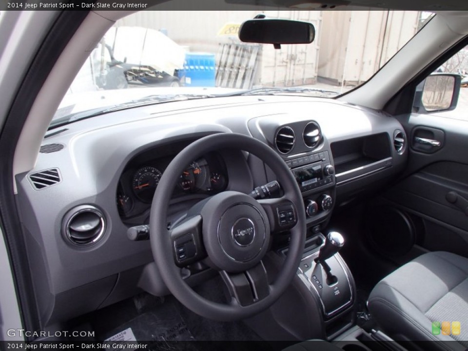 Dark Slate Gray Interior Dashboard for the 2014 Jeep Patriot Sport #78649213