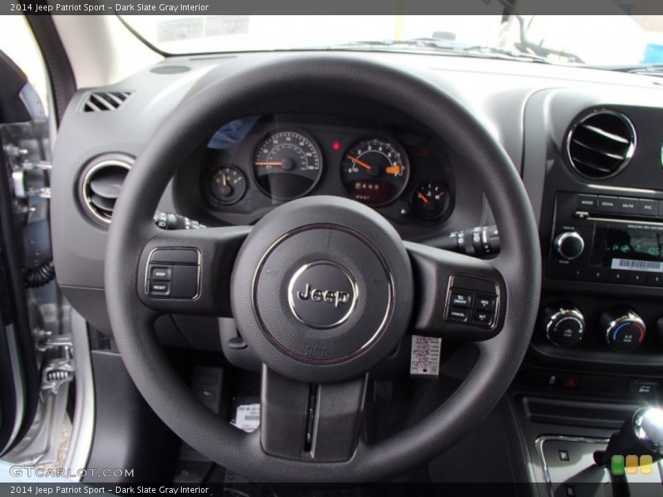 Dark Slate Gray Interior Steering Wheel for the 2014 Jeep Patriot Sport #78649387