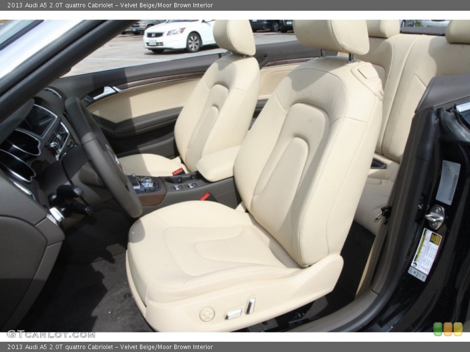 Velvet Beige/Moor Brown Interior Front Seat for the 2013 Audi A5 2.0T quattro Cabriolet #78649394