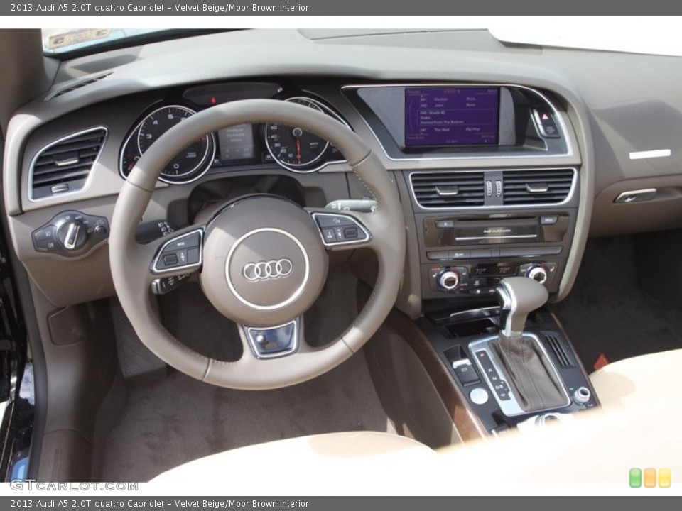 Velvet Beige/Moor Brown Interior Dashboard for the 2013 Audi A5 2.0T quattro Cabriolet #78649447