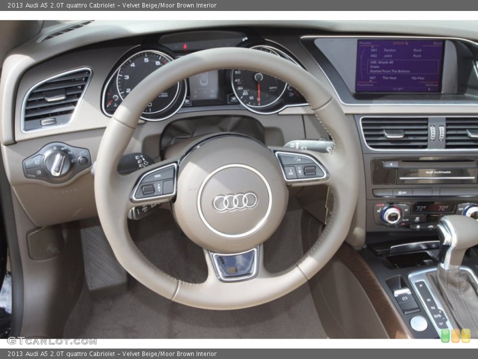 Velvet Beige/Moor Brown Interior Steering Wheel for the 2013 Audi A5 2.0T quattro Cabriolet #78649463