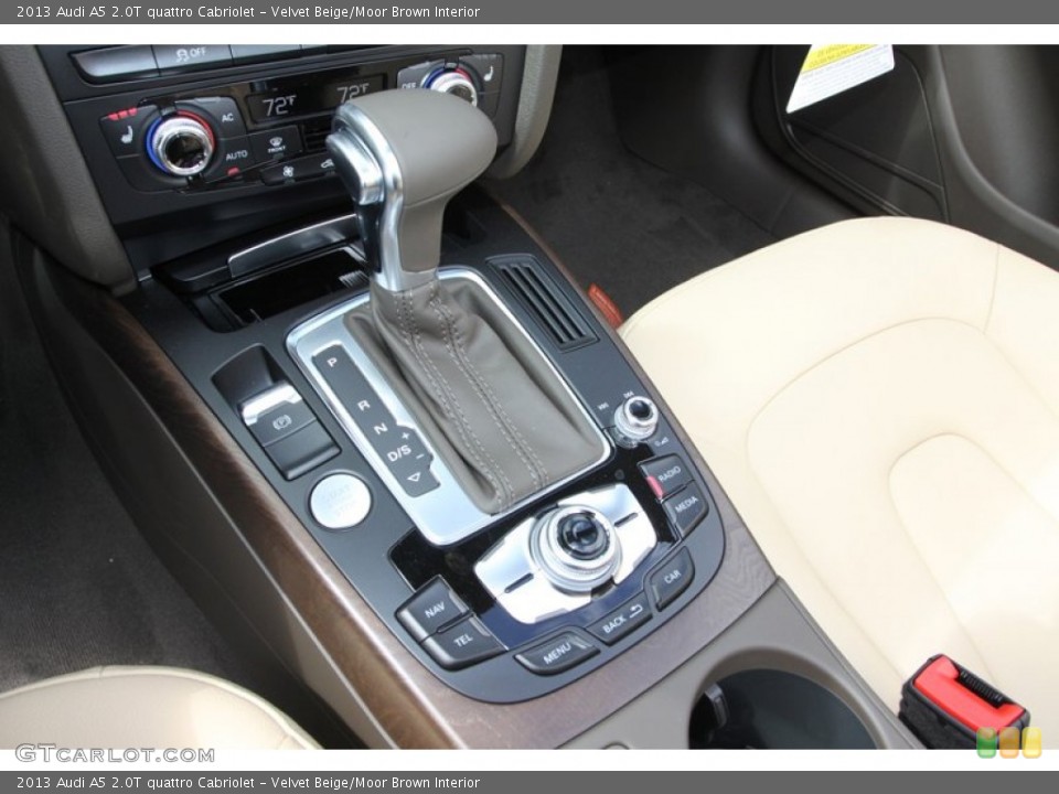 Velvet Beige/Moor Brown Interior Transmission for the 2013 Audi A5 2.0T quattro Cabriolet #78649481