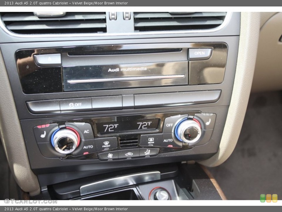 Velvet Beige/Moor Brown Interior Controls for the 2013 Audi A5 2.0T quattro Cabriolet #78649505