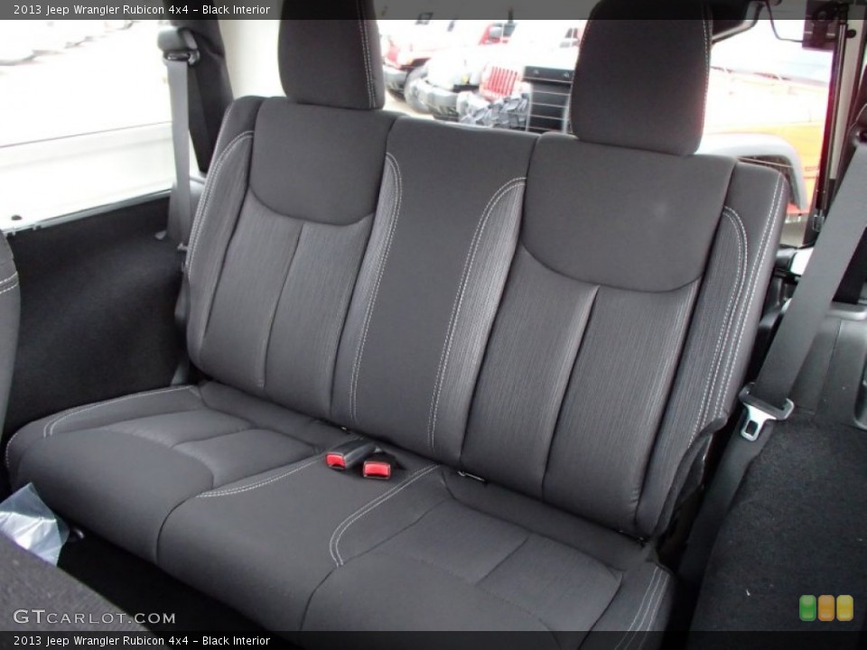 Black Interior Rear Seat for the 2013 Jeep Wrangler Rubicon 4x4 #78649689