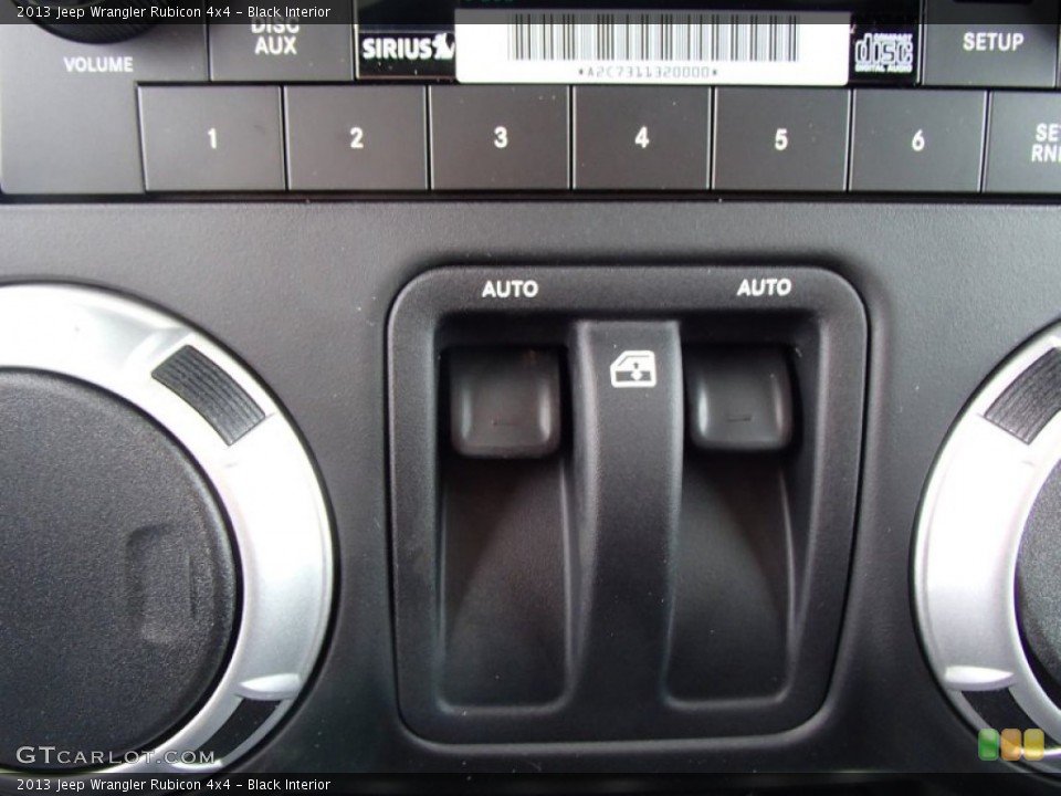 Black Interior Controls for the 2013 Jeep Wrangler Rubicon 4x4 #78649807