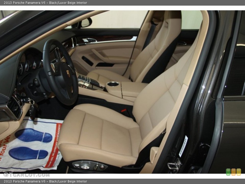 Black/Luxor Beige Interior Front Seat for the 2013 Porsche Panamera V6 #78649996