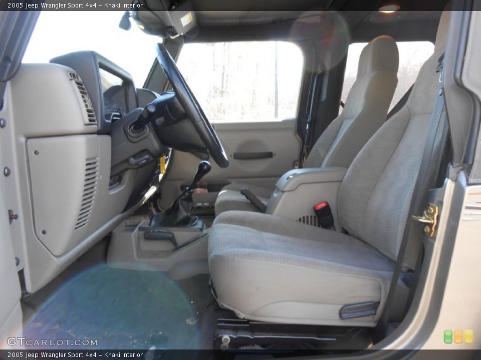 Khaki Interior Front Seat for the 2005 Jeep Wrangler Sport 4x4 #78650164