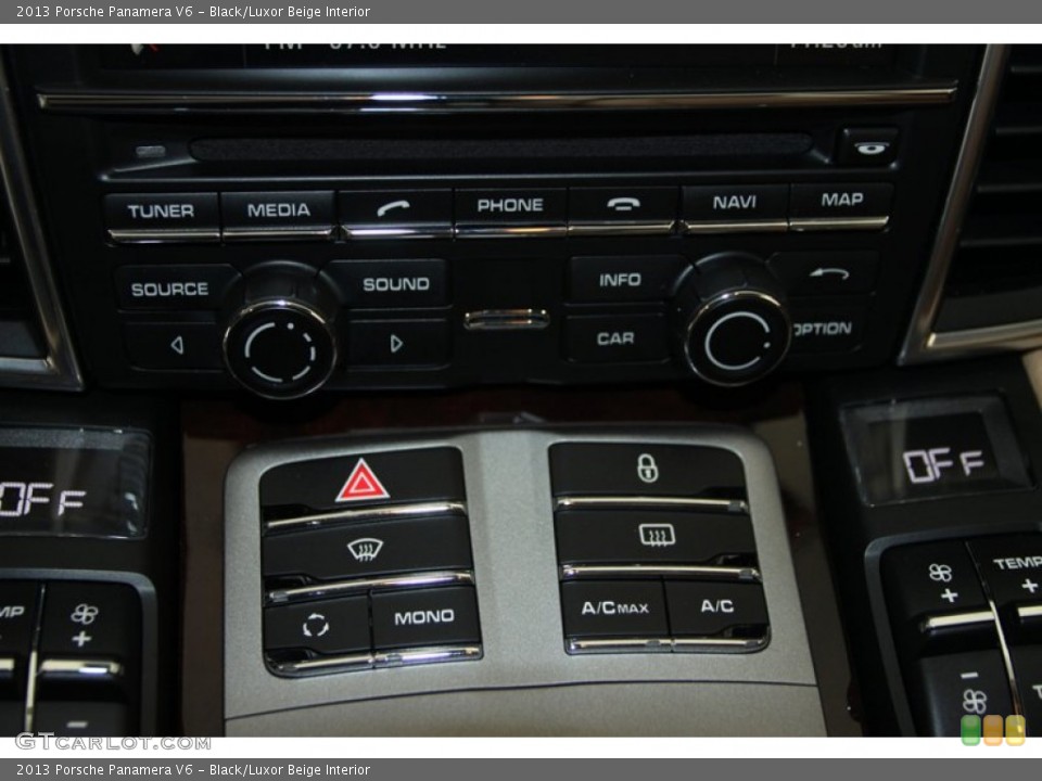 Black/Luxor Beige Interior Controls for the 2013 Porsche Panamera V6 #78650182