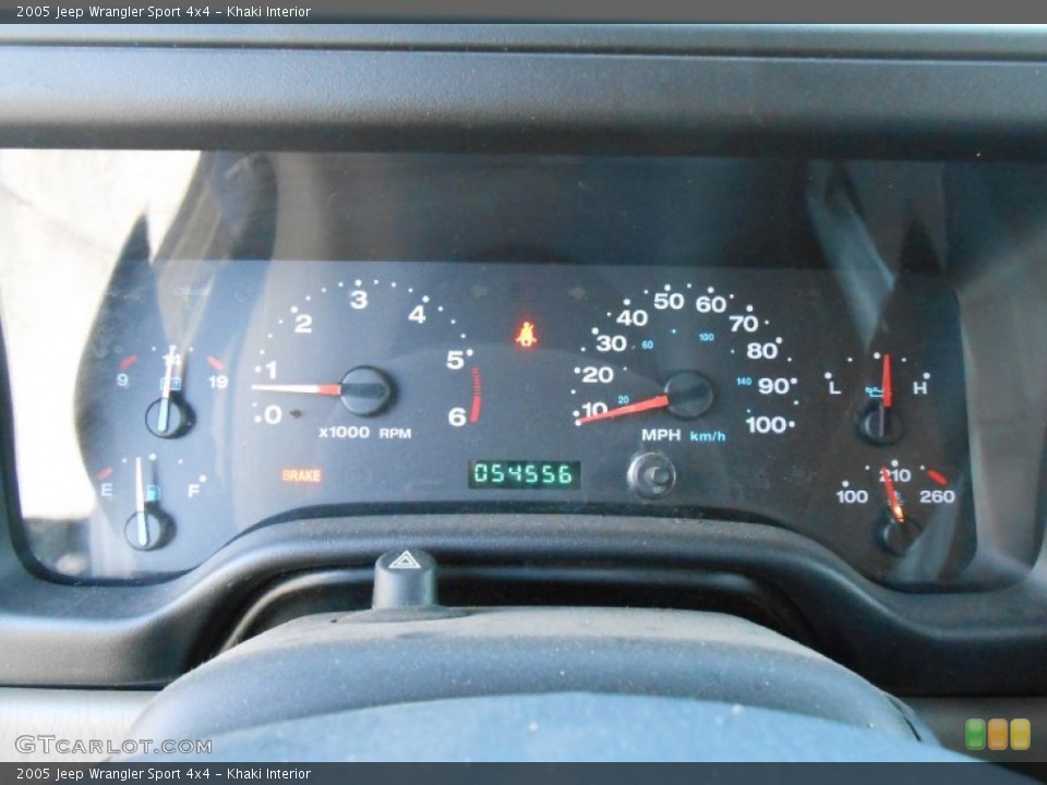 Khaki Interior Gauges For The 2005 Jeep Wrangler Sport 4x4