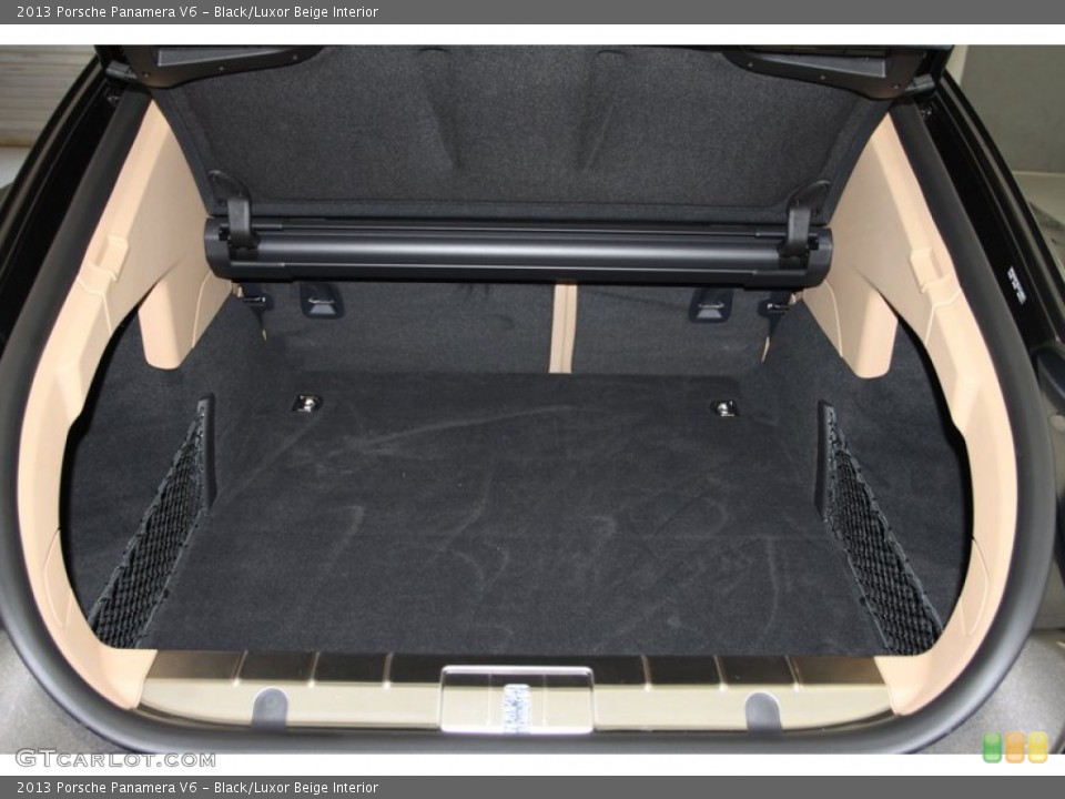 Black/Luxor Beige Interior Trunk for the 2013 Porsche Panamera V6 #78650449