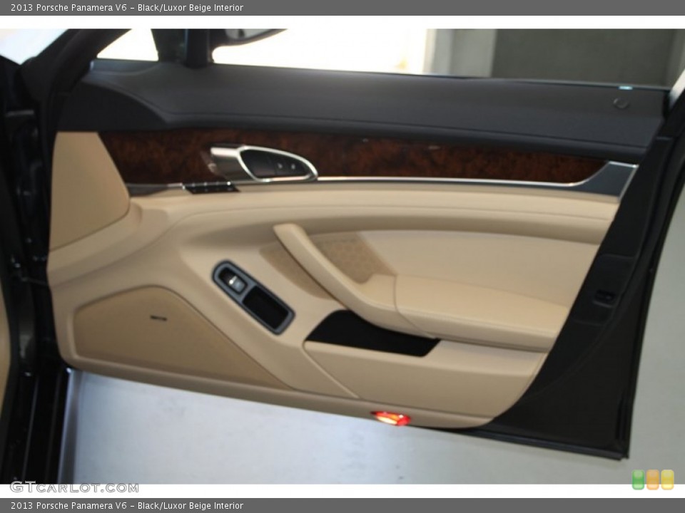 Black/Luxor Beige Interior Door Panel for the 2013 Porsche Panamera V6 #78650524