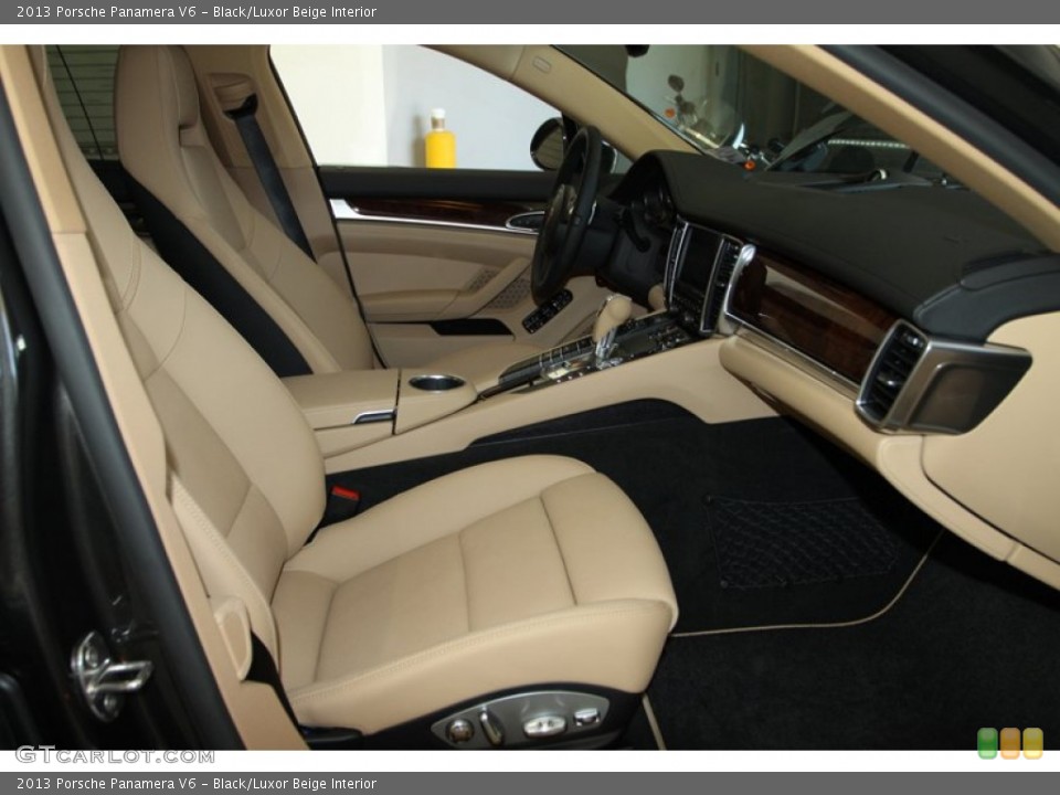 Black/Luxor Beige Interior Front Seat for the 2013 Porsche Panamera V6 #78650563