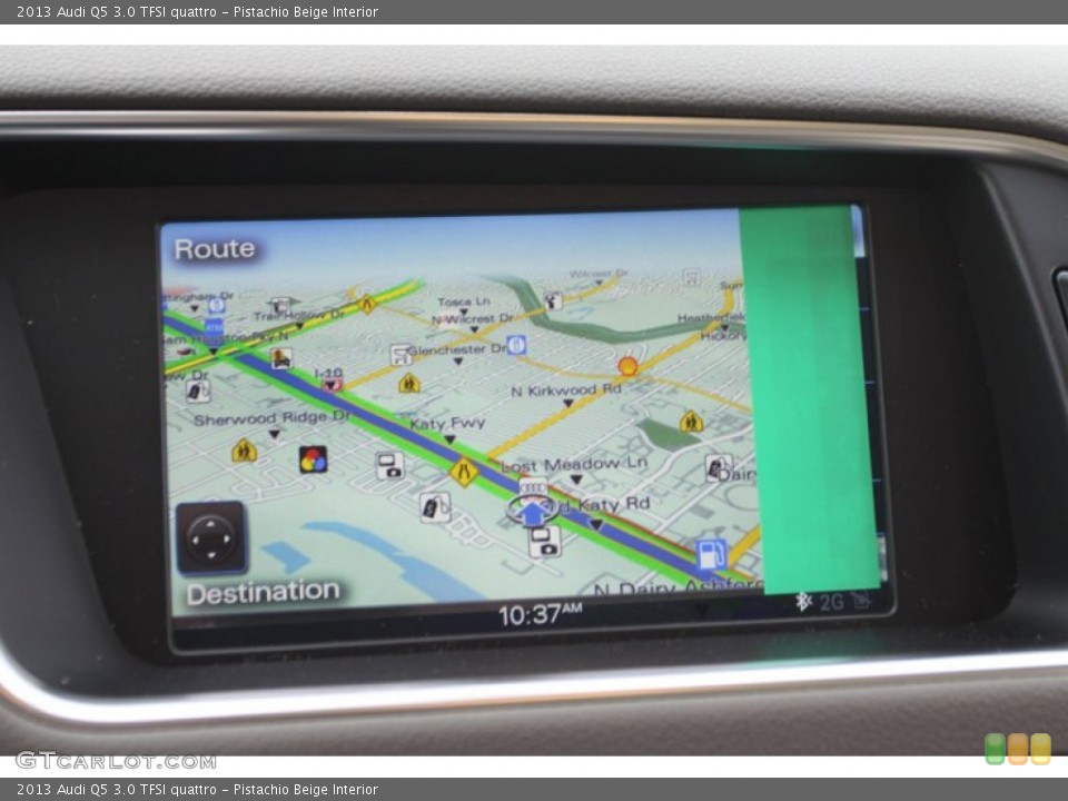 Pistachio Beige Interior Navigation for the 2013 Audi Q5 3.0 TFSI quattro #78651096