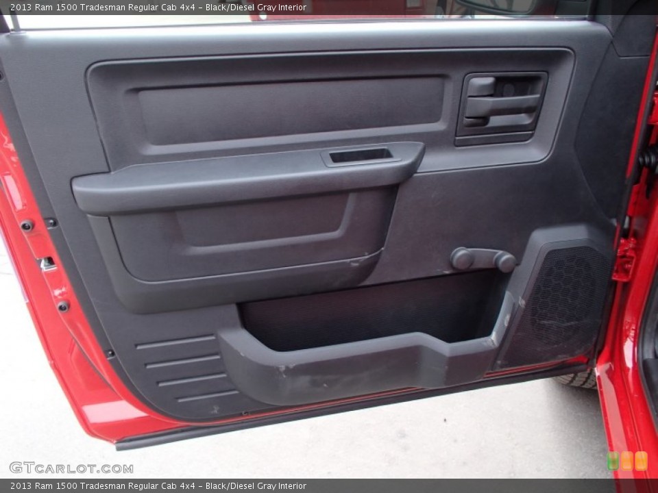 Black/Diesel Gray Interior Door Panel for the 2013 Ram 1500 Tradesman Regular Cab 4x4 #78651343