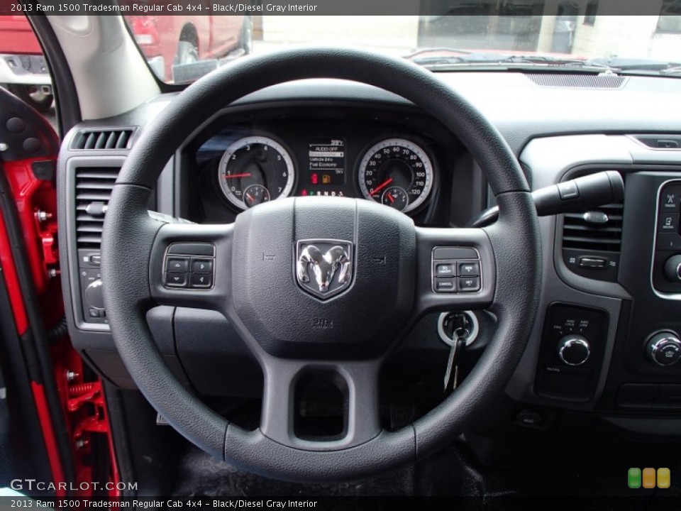 Black/Diesel Gray Interior Steering Wheel for the 2013 Ram 1500 Tradesman Regular Cab 4x4 #78651448