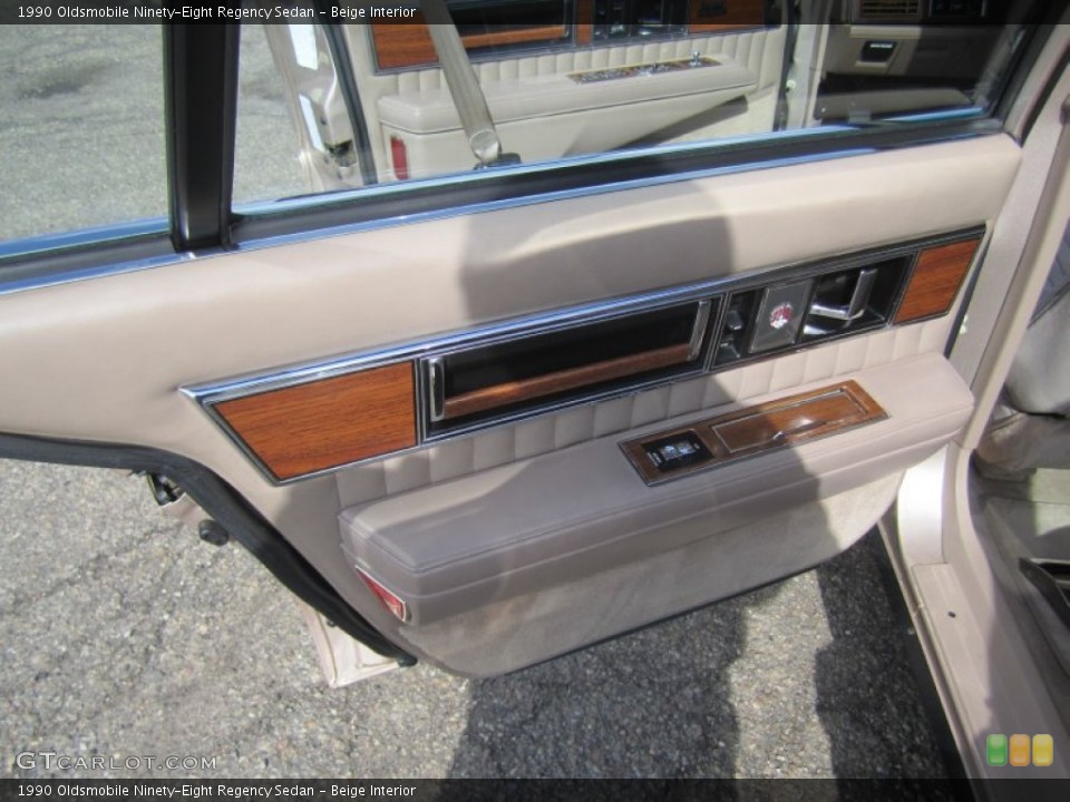 Beige Interior Door Panel for the 1990 Oldsmobile Ninety-Eight Regency Sedan #78651677