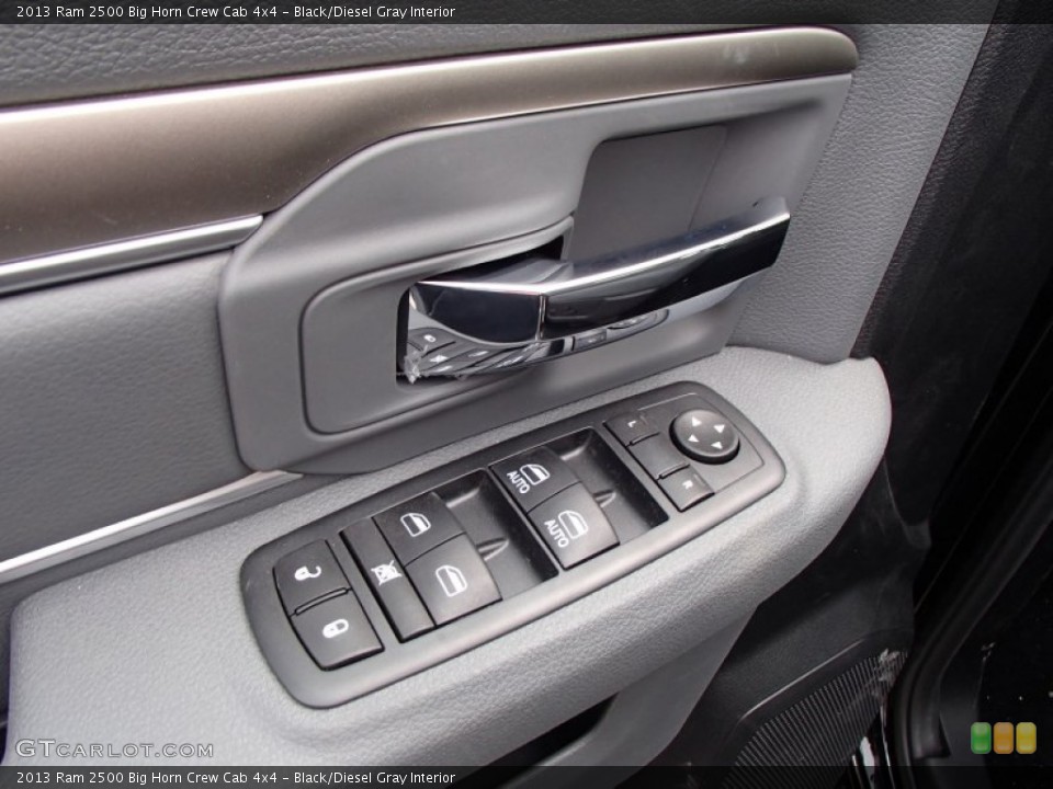 Black/Diesel Gray Interior Controls for the 2013 Ram 2500 Big Horn Crew Cab 4x4 #78651838