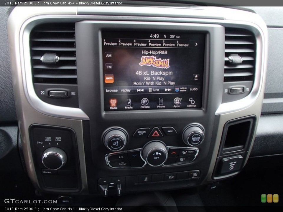 Black/Diesel Gray Interior Controls for the 2013 Ram 2500 Big Horn Crew Cab 4x4 #78651871
