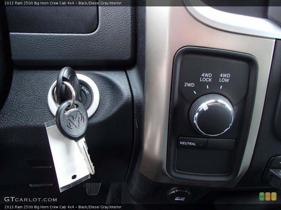 Black/Diesel Gray Interior Controls for the 2013 Ram 2500 Big Horn Crew Cab 4x4 #78651892