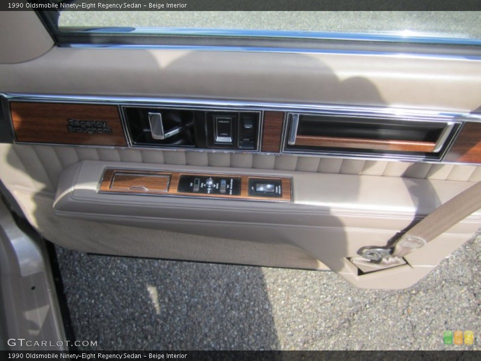 Beige Interior Door Panel for the 1990 Oldsmobile Ninety-Eight Regency Sedan #78651979