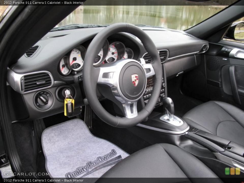 Black Interior Dashboard for the 2012 Porsche 911 Carrera S Cabriolet #78652006