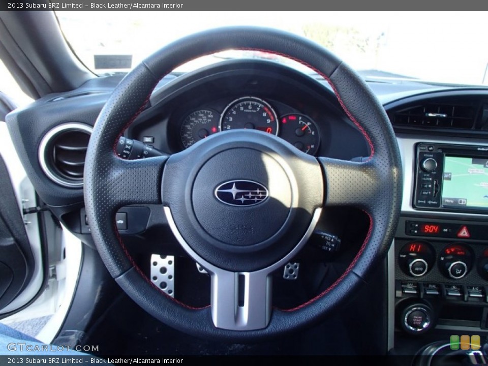 Black Leather/Alcantara Interior Steering Wheel for the 2013 Subaru BRZ Limited #78652066