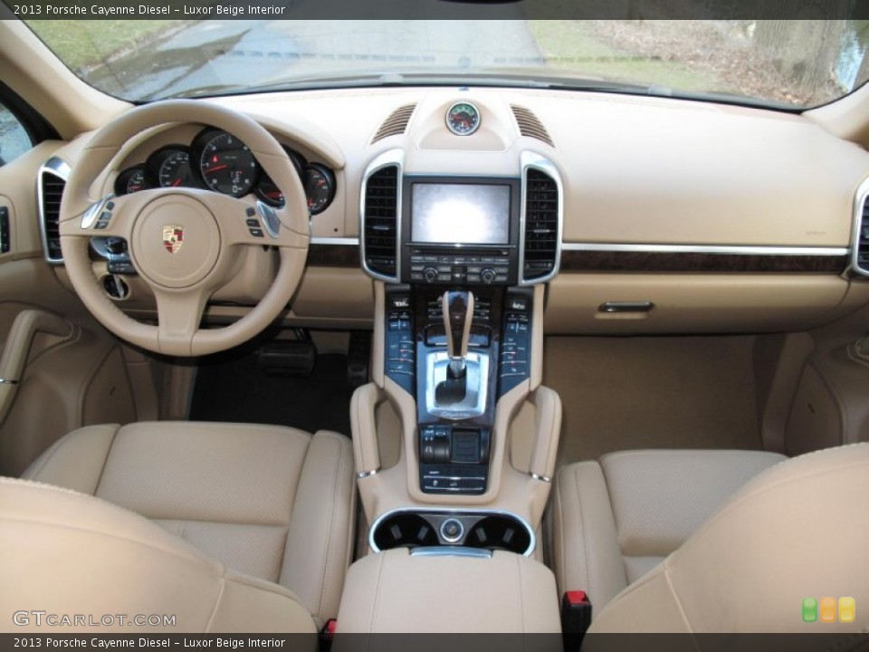 Luxor Beige Interior Dashboard for the 2013 Porsche Cayenne Diesel #78652314