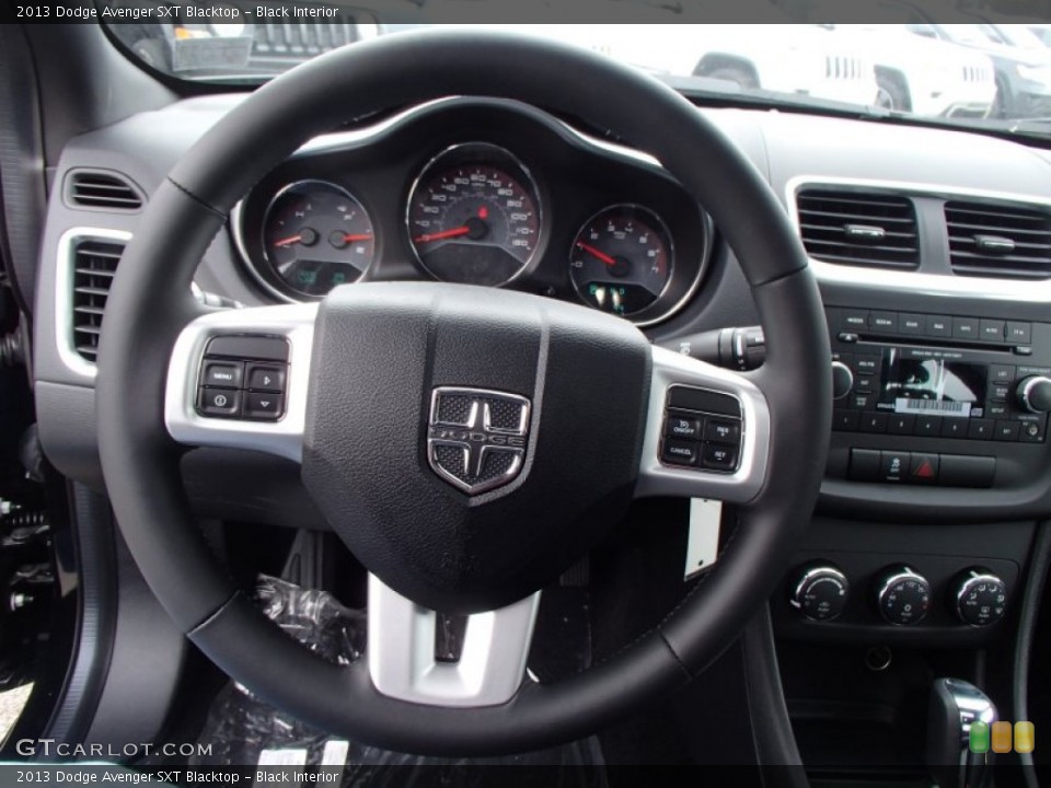 Black Interior Steering Wheel for the 2013 Dodge Avenger SXT Blacktop #78652337