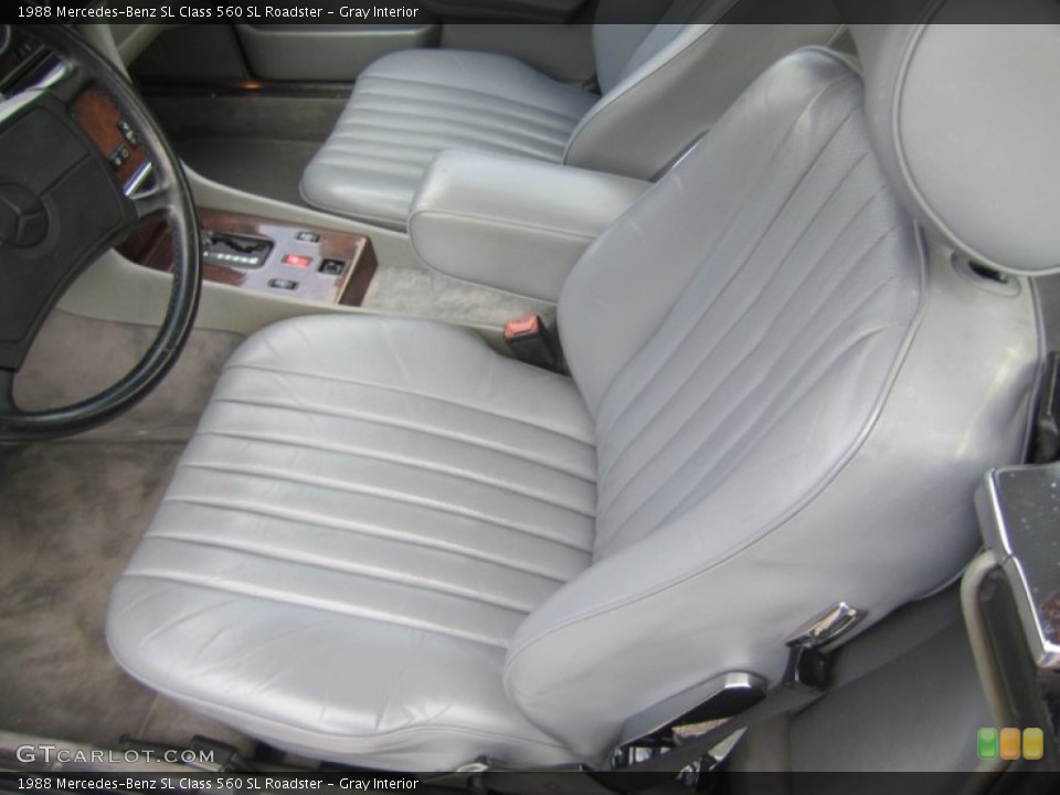 Gray Interior Front Seat for the 1988 Mercedes-Benz SL Class 560 SL Roadster #78652772