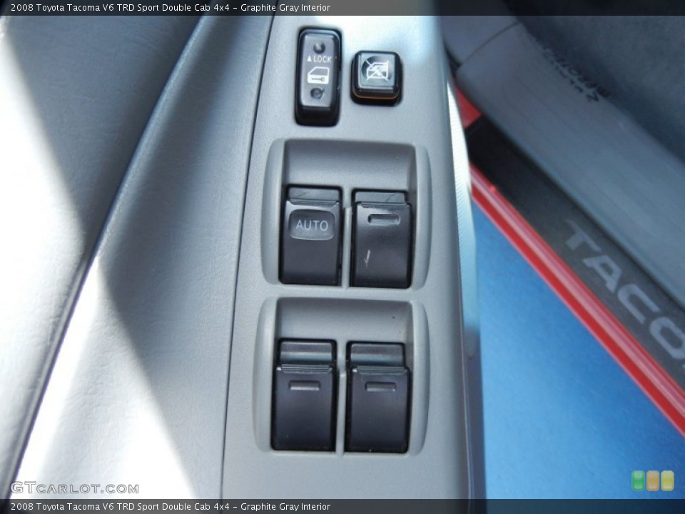 Graphite Gray Interior Controls for the 2008 Toyota Tacoma V6 TRD Sport Double Cab 4x4 #78653014