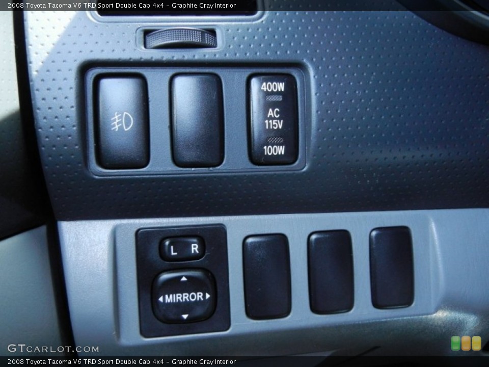 Graphite Gray Interior Controls for the 2008 Toyota Tacoma V6 TRD Sport Double Cab 4x4 #78653193