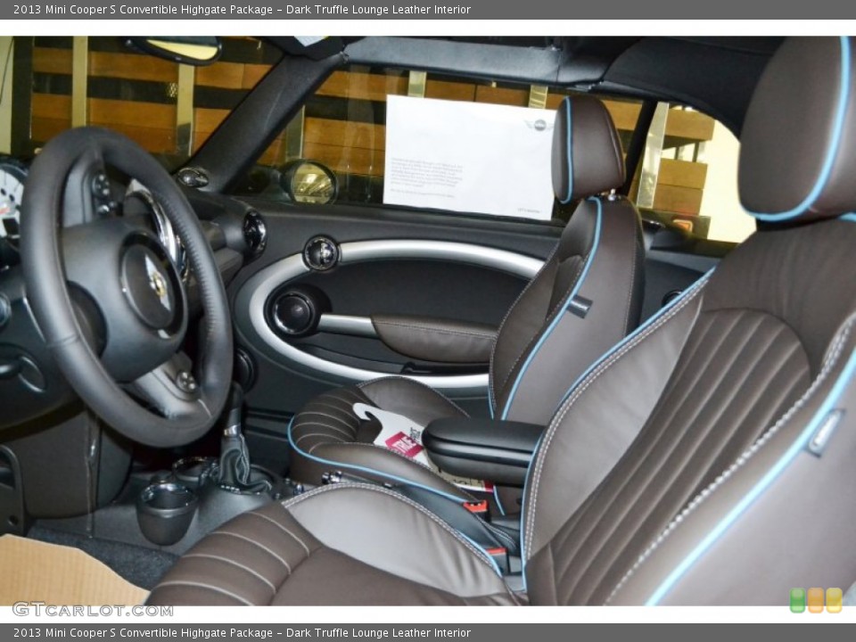 Dark Truffle Lounge Leather Interior Photo for the 2013 Mini Cooper S Convertible Highgate Package #78653262