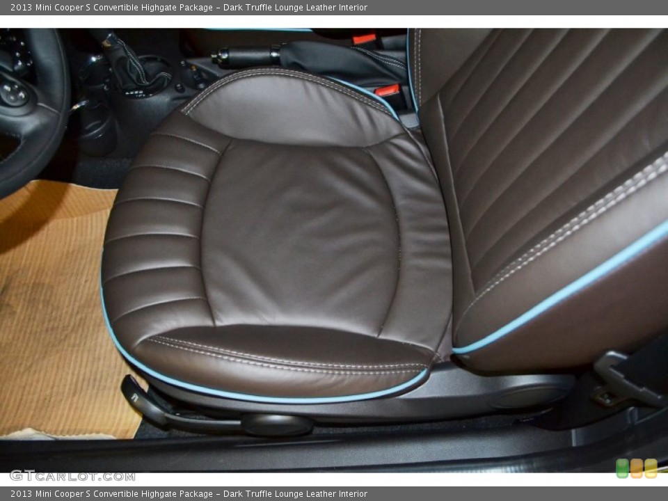 Dark Truffle Lounge Leather Interior Front Seat for the 2013 Mini Cooper S Convertible Highgate Package #78653281