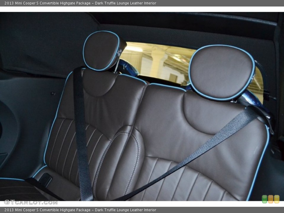 Dark Truffle Lounge Leather Interior Rear Seat for the 2013 Mini Cooper S Convertible Highgate Package #78653299