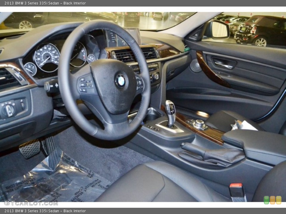 Black Interior Prime Interior for the 2013 BMW 3 Series 335i Sedan #78654370