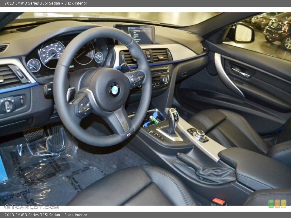 Black Interior Prime Interior for the 2013 BMW 3 Series 335i Sedan #78654560