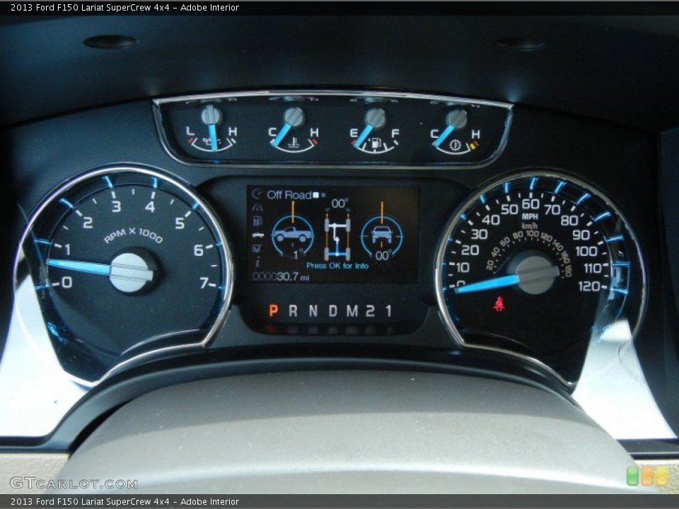 Adobe Interior Gauges for the 2013 Ford F150 Lariat SuperCrew 4x4 #78654682