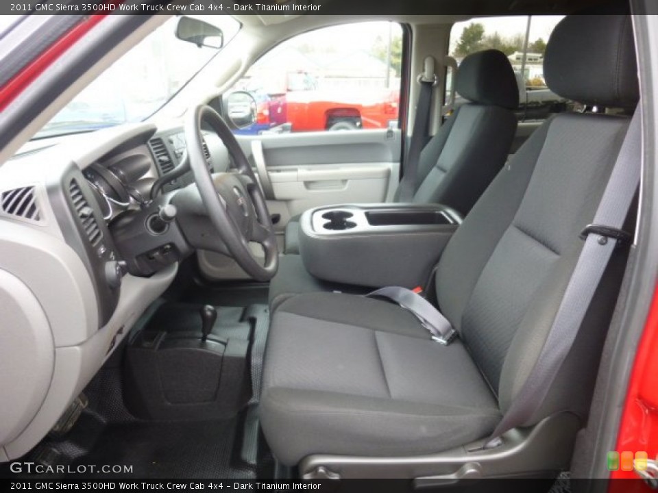Dark Titanium Interior Photo for the 2011 GMC Sierra 3500HD Work Truck Crew Cab 4x4 #78654697