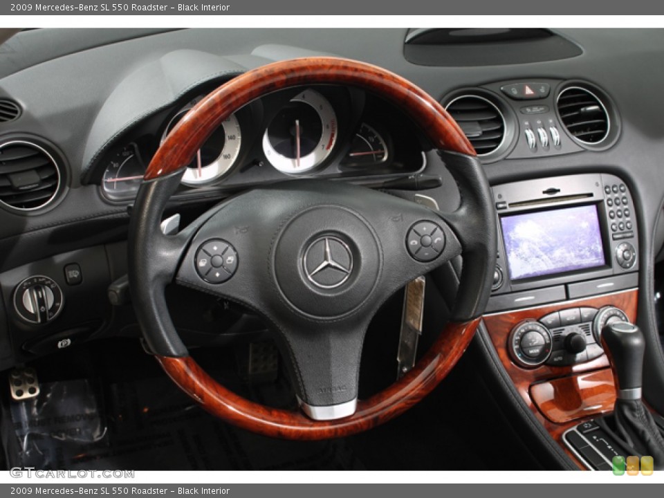 Black Interior Steering Wheel for the 2009 Mercedes-Benz SL 550 Roadster #78655090
