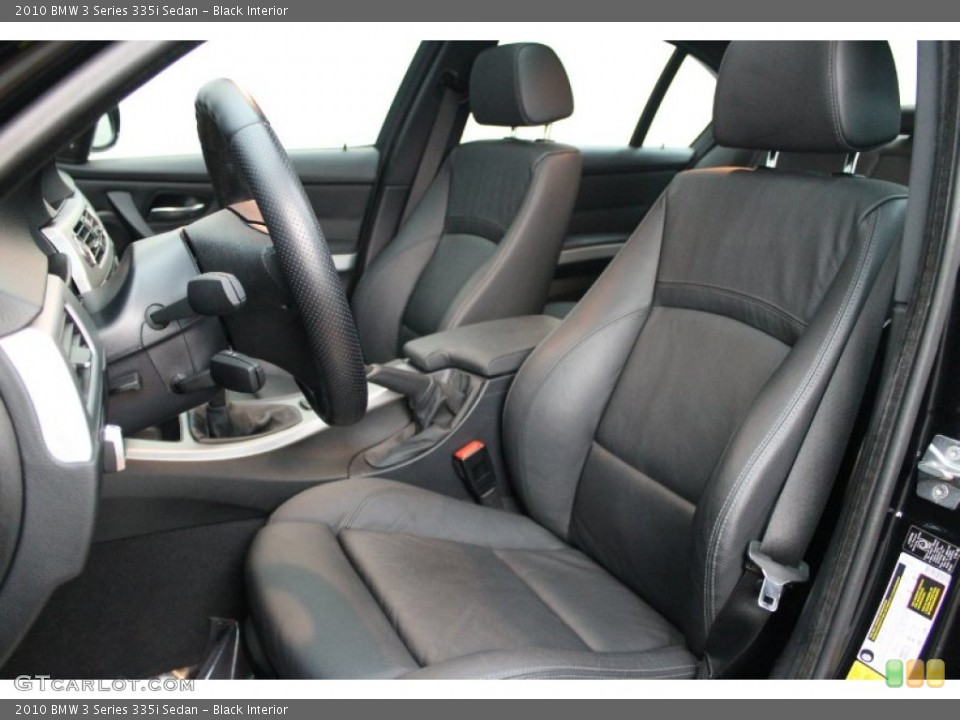 Black Interior Front Seat for the 2010 BMW 3 Series 335i Sedan #78657482