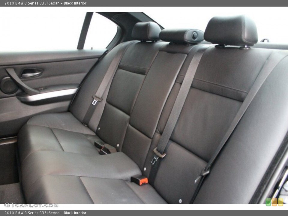 Black Interior Rear Seat for the 2010 BMW 3 Series 335i Sedan #78657523